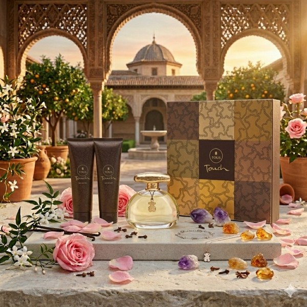 Tous touch eau de toilette 100ml vaporizador + leche corporal 100ml + gel de baño 100ml